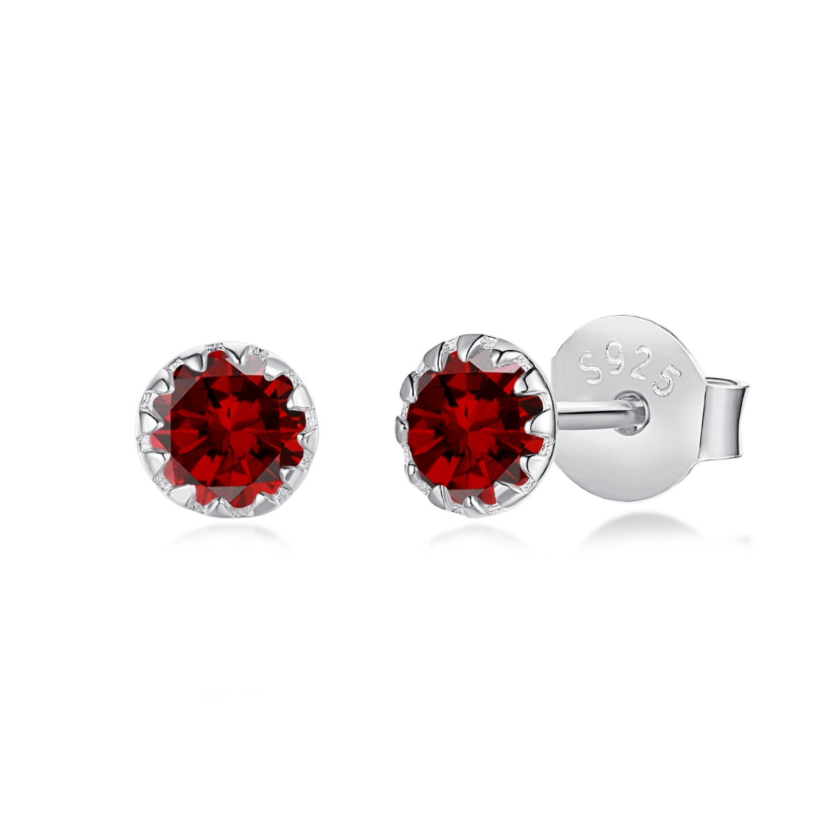 [CharmAmor]Sparkling Colorful Round Shape Earrings