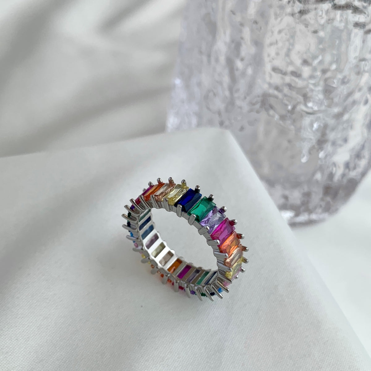 [CharmAmor]Unique Colorful Radiant Cut RIng