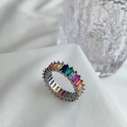 [CharmAmor]Unique Colorful Radiant Cut RIng
