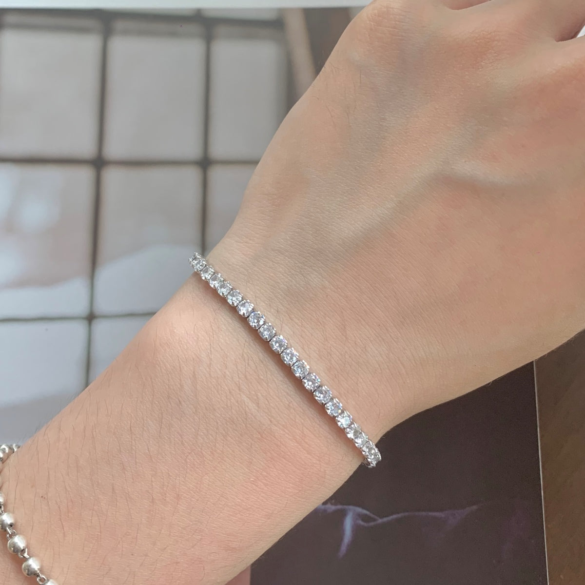 [CharmAmor]Sparkling Round Cut Daily Bracelet