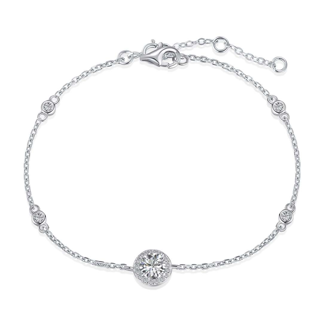 [CharmAmor]Dazzling Round Cut Shape Bracelet