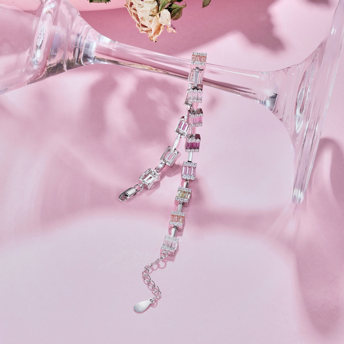 [CharmAmor]Dainty Charming Emerald Cut Daily Bracelet