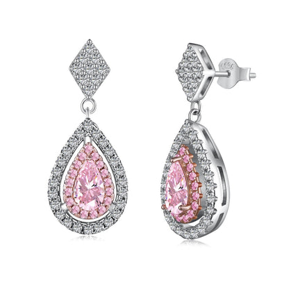 [CharmAmor]Ornate Delicate Water Drop Shape Banquet Earrings
