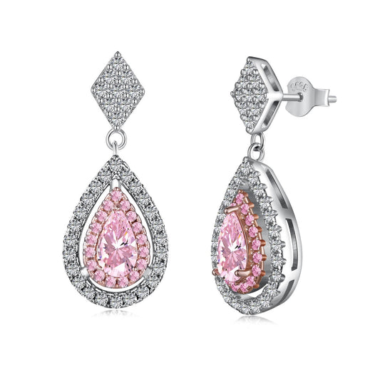 [CharmAmor]Ornate Delicate Water Drop Shape Banquet Earrings
