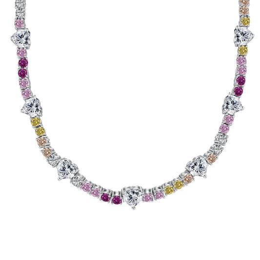 [CharmAmor]Delicate Colorful Rainbow Tennis Chain