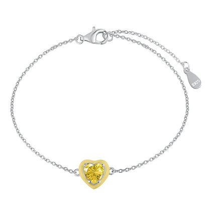 [CharmAmor]Sparkling Romantic Heart Shape Lover Bracelet