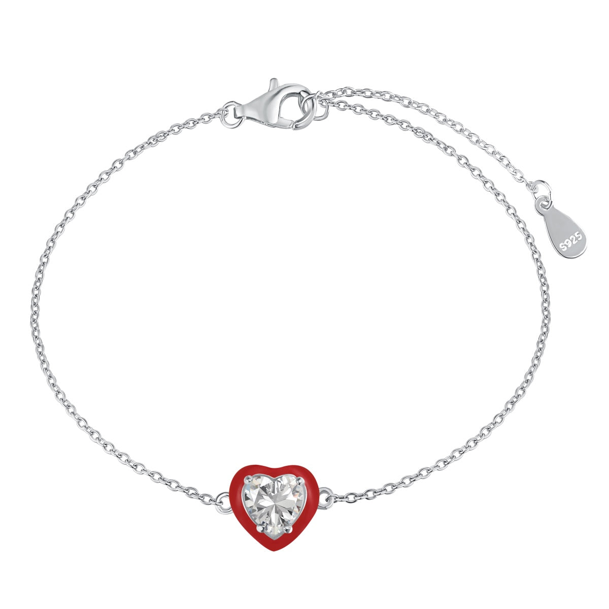[CharmAmor]Sparkling Romantic Heart Shape Lover Bracelet