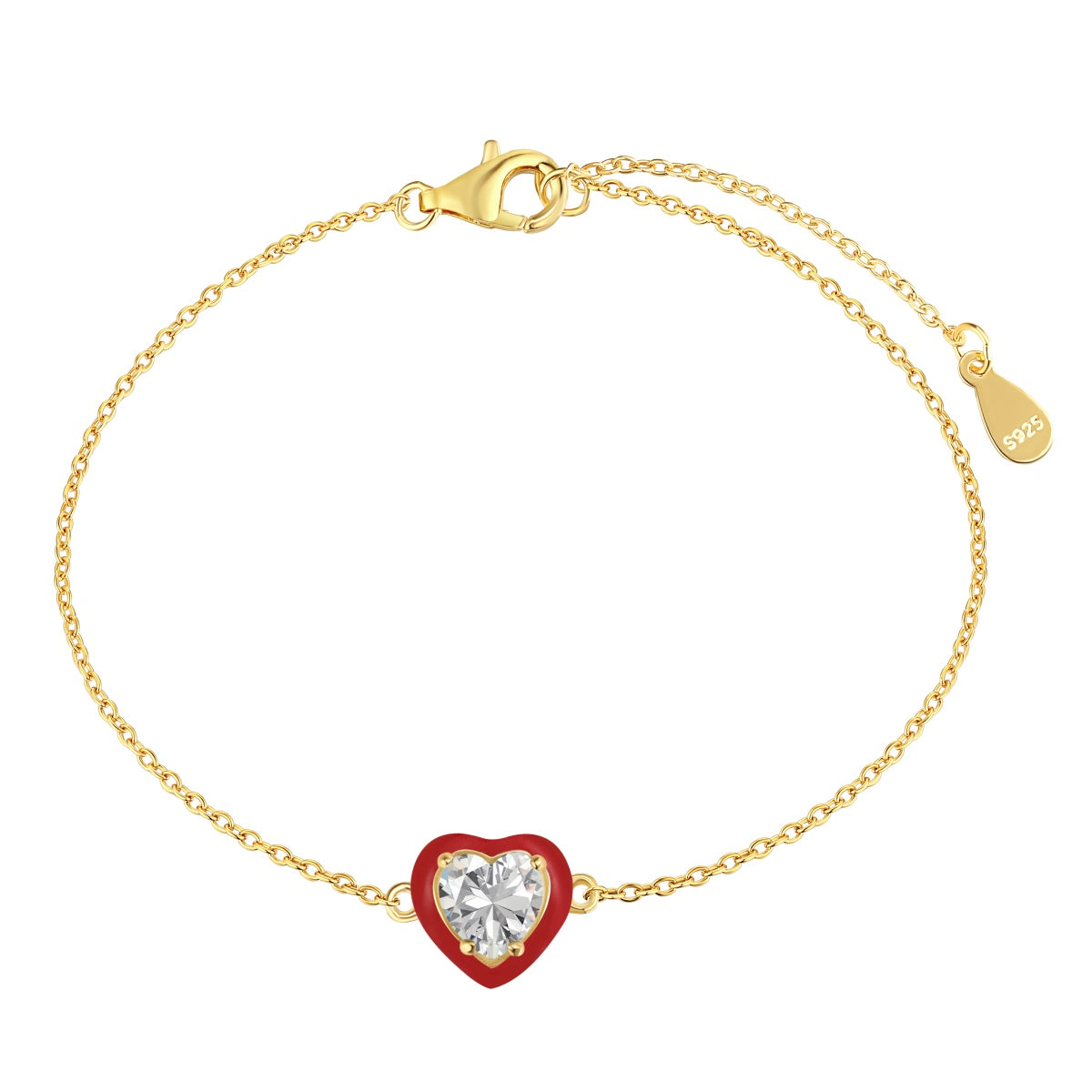 [CharmAmor]Sparkling Romantic Heart Shape Lover Bracelet