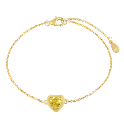 [CharmAmor]Sparkling Romantic Heart Shape Lover Bracelet