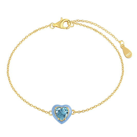 [CharmAmor]Sparkling Romantic Heart Shape Lover Bracelet