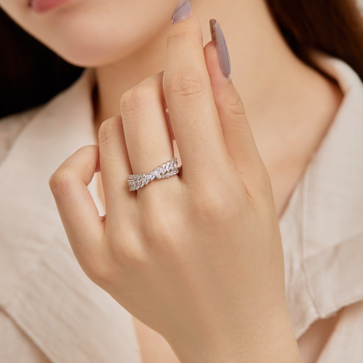 [CharmAmor]Unique Colorful Marquise Cut Daily Ring