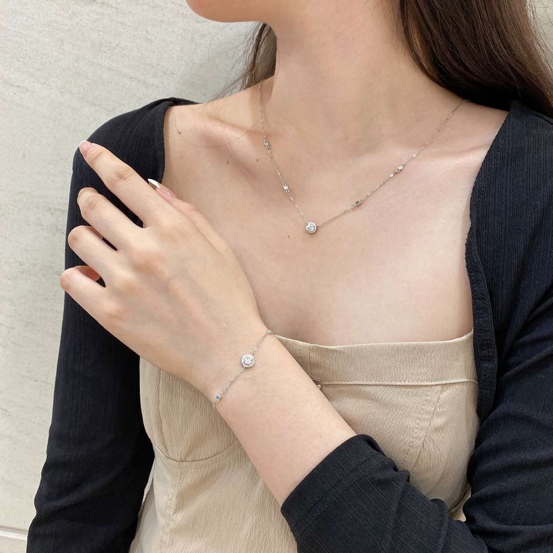 [CharmAmor]Dazzling Round Cut Shape Bracelet
