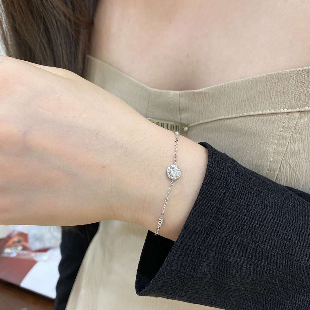 [CharmAmor]Dazzling Round Cut Shape Bracelet