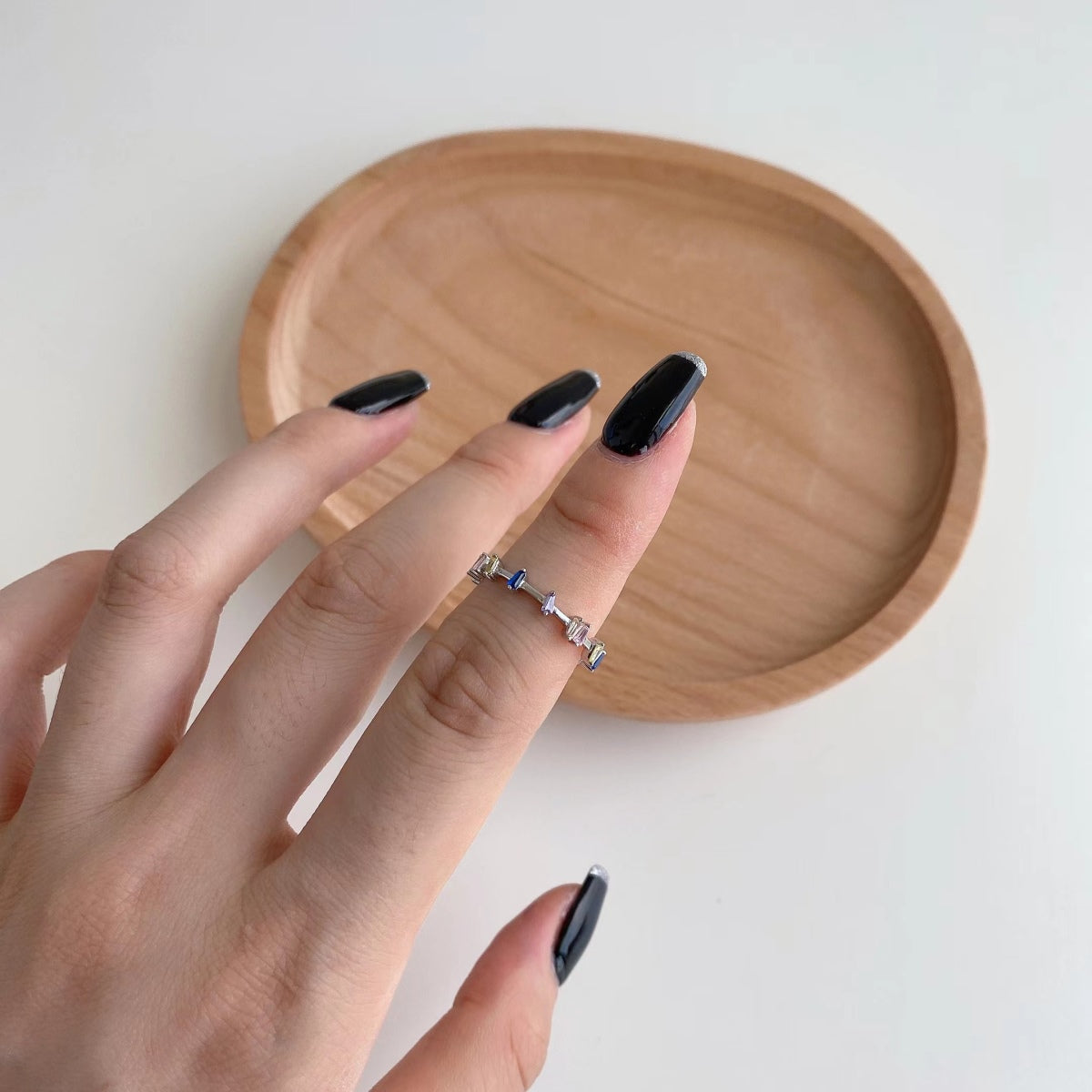 [CharmAmor]Unique Trapezoid Cut Daily Ring