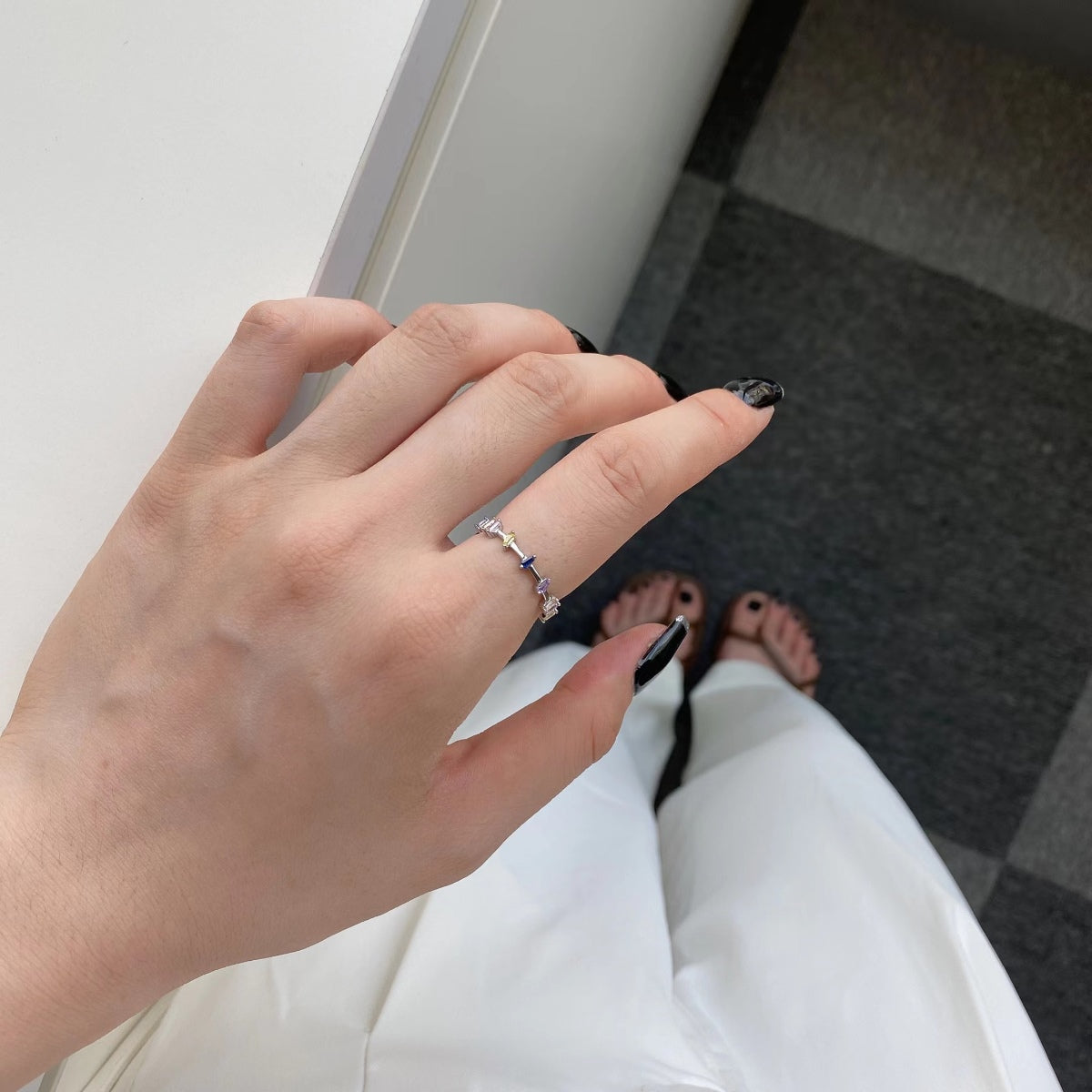 [CharmAmor]Unique Trapezoid Cut Daily Ring
