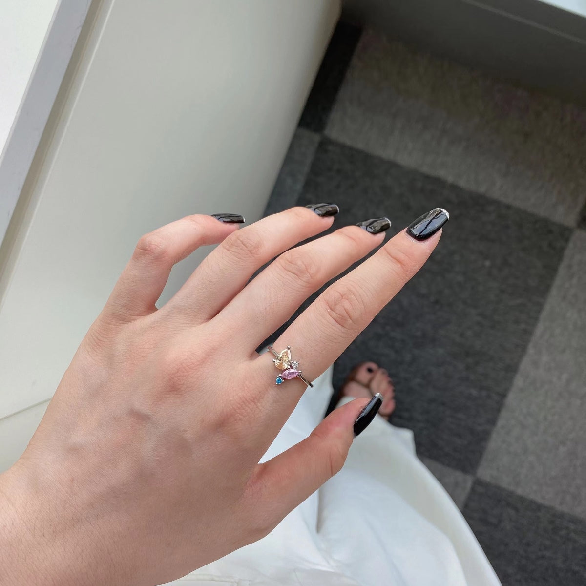 [CharmAmor]Radiant Colorful Multi Cut Daily Ring