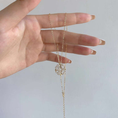 [CharmAmor]Ornate Heart Cut Flower Shape Necklace