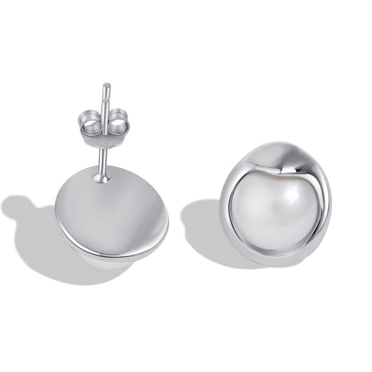 [CharmAmor]Dainty Bread Pearl Earrings