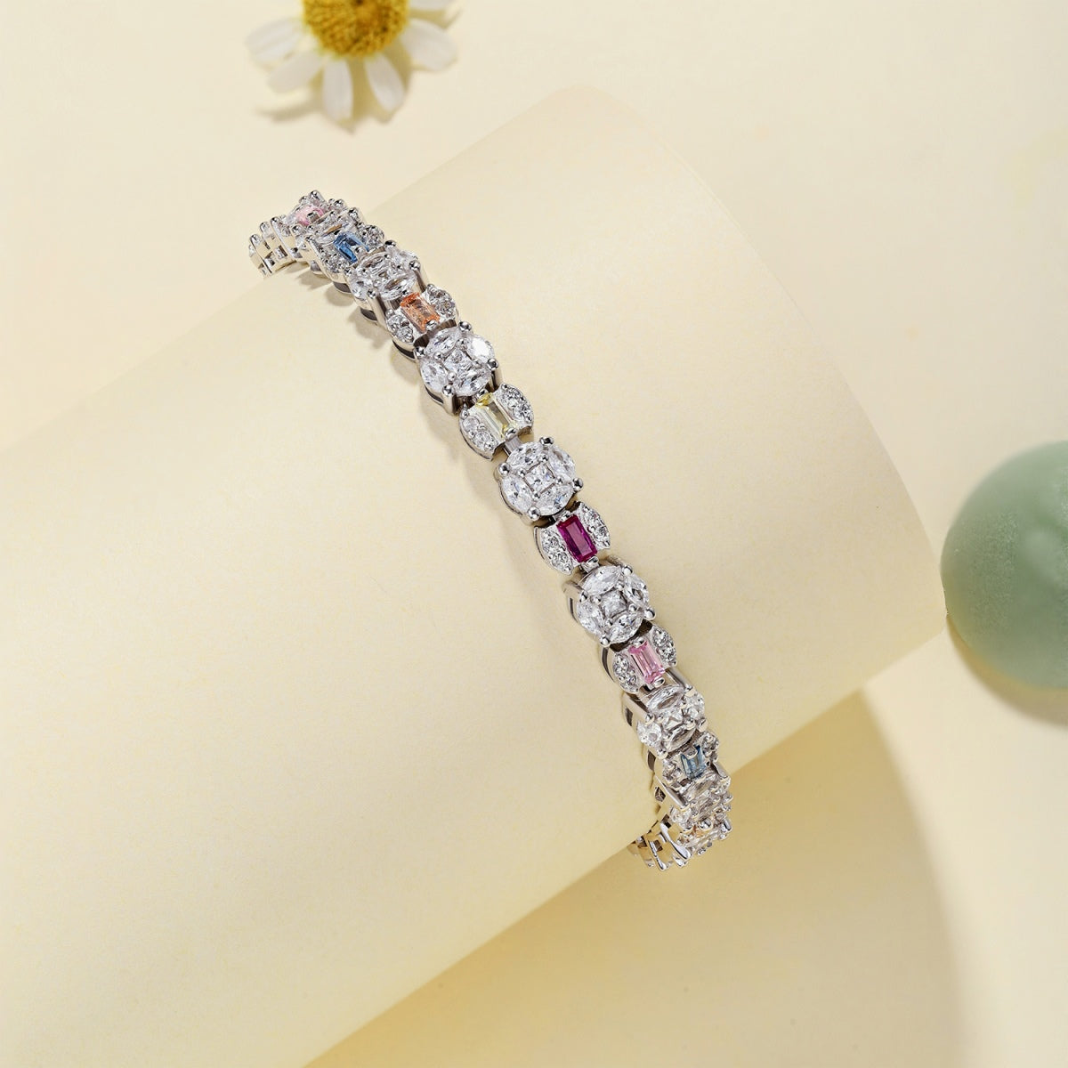 [CharmAmor]Dazzling Radiant Multi Cut Daily Bracelet