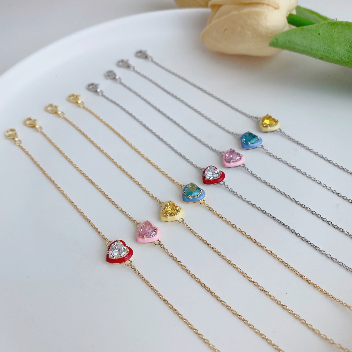 [CharmAmor]Sparkling Romantic Heart Shape Lover Bracelet