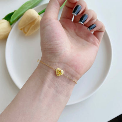 [CharmAmor]Sparkling Romantic Heart Shape Lover Bracelet