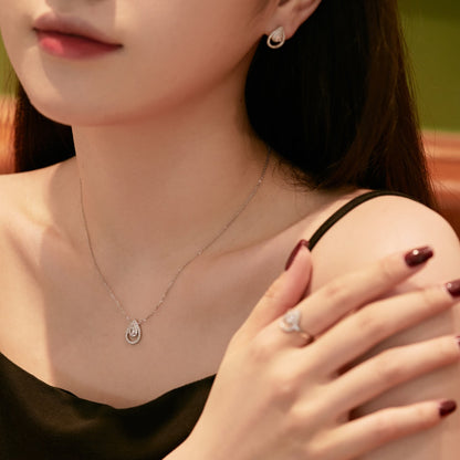 [CharmAmor]Sparkling Pear Cut Necklace