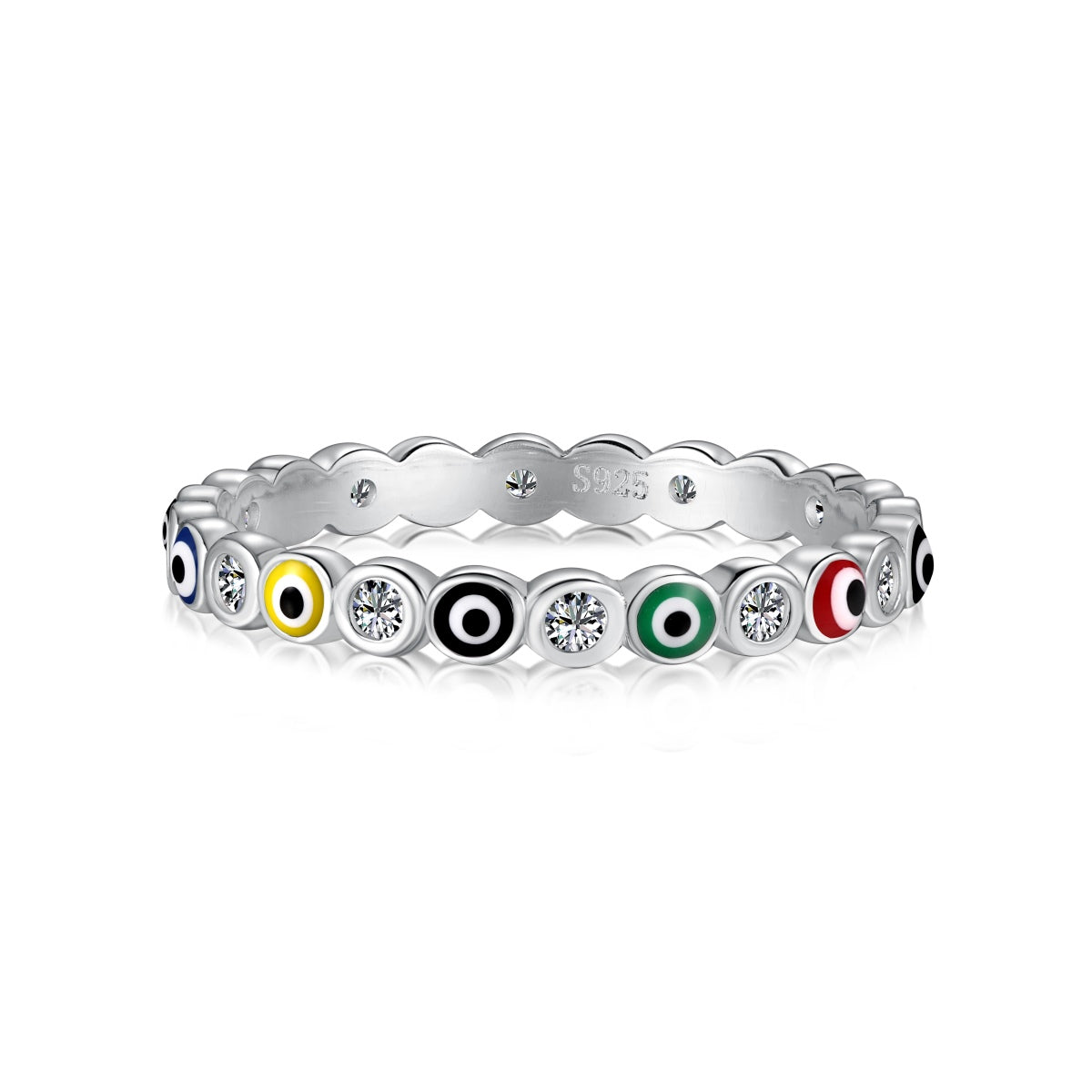 [CharmAmor]Sparkling Vibrant Round Shape Daily Ring