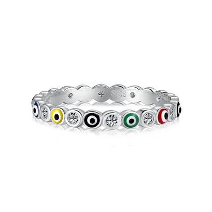 [CharmAmor]Sparkling Vibrant Round Shape Daily Ring