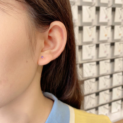 [CharmAmor]Delicate Solitaire Earrings