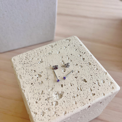[CharmAmor]Delicate Solitaire Earrings