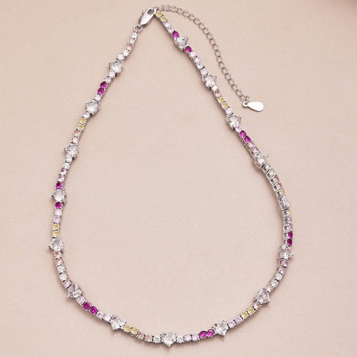 [CharmAmor]Delicate Colorful Rainbow Tennis Chain