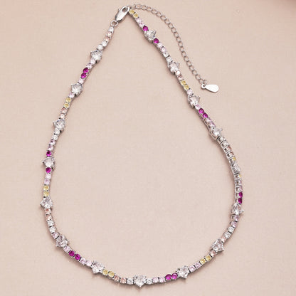 [CharmAmor]Delicate Colorful Rainbow Tennis Chain