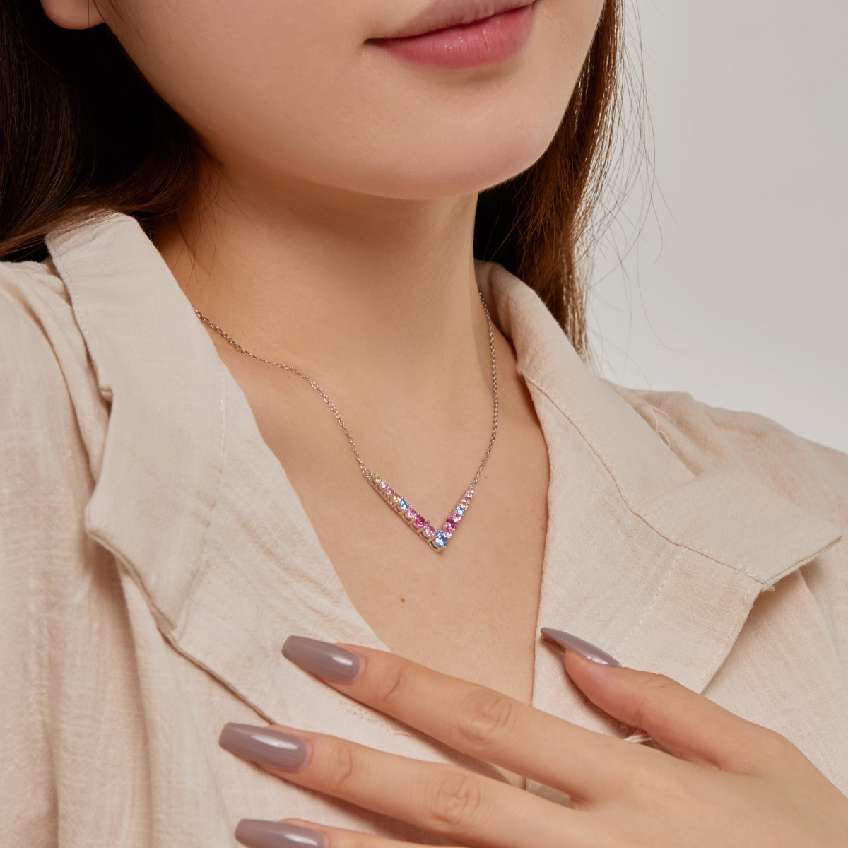 [CharmAmor]Ornate Round Cut Necklace