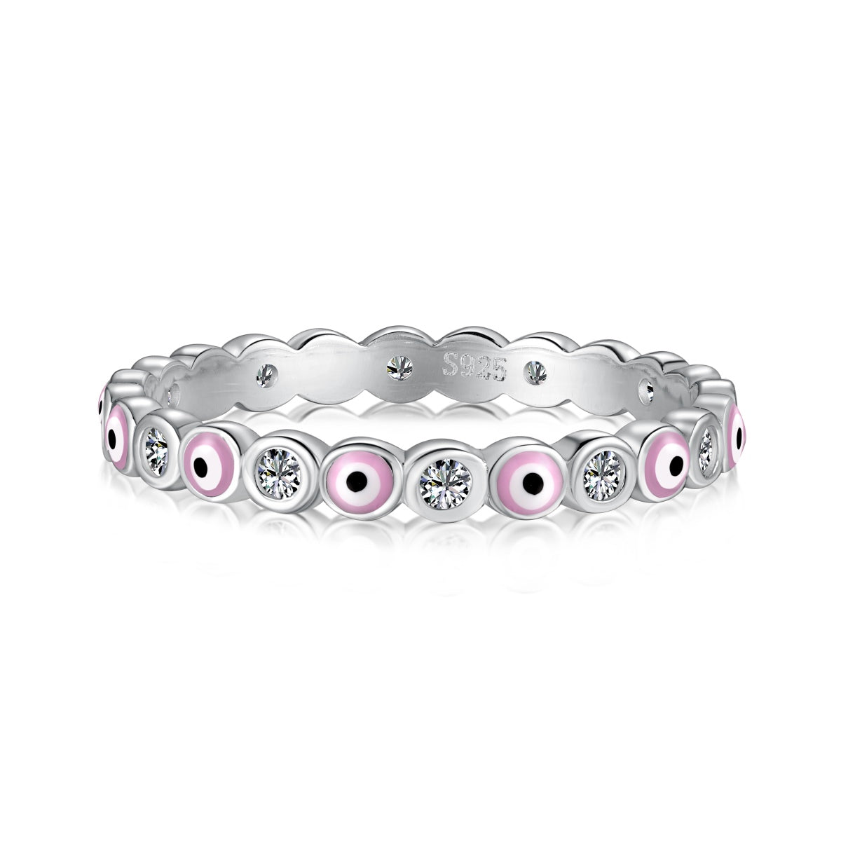 [CharmAmor]Sparkling Vibrant Round Shape Daily Ring