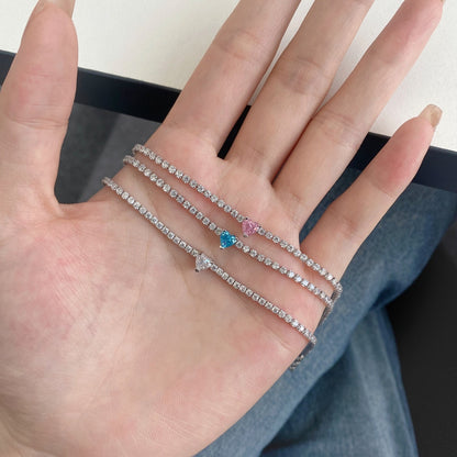 [CharmAmor]0.5 Carat Elegant Romantic Heart Shape Lover Bracelet