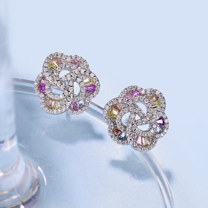[CharmAmor]Exquisite Flower Shape Daily Earrings
