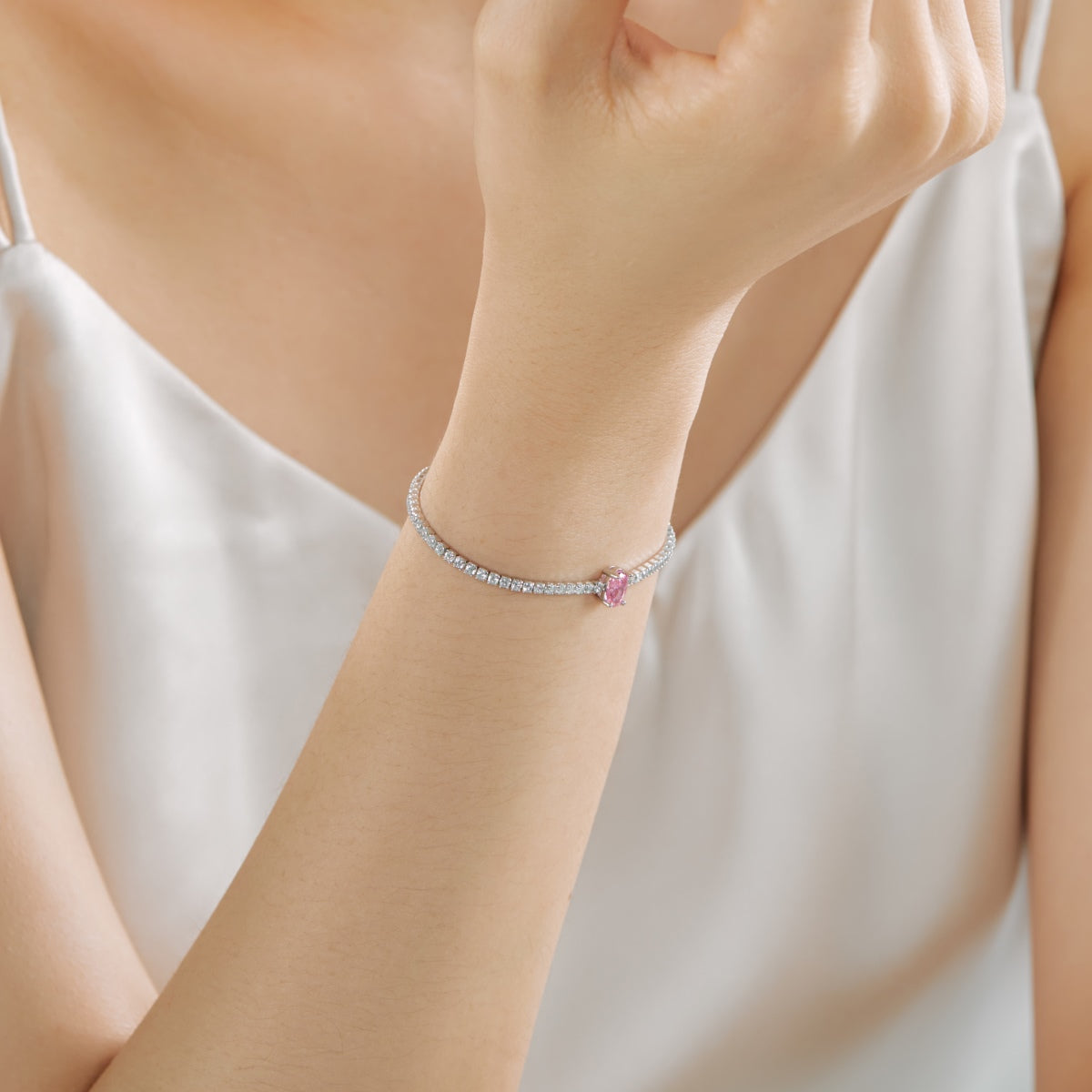 [CharmAmor]0.75 Carat Exquisite Oval Cut Daily Bracelet