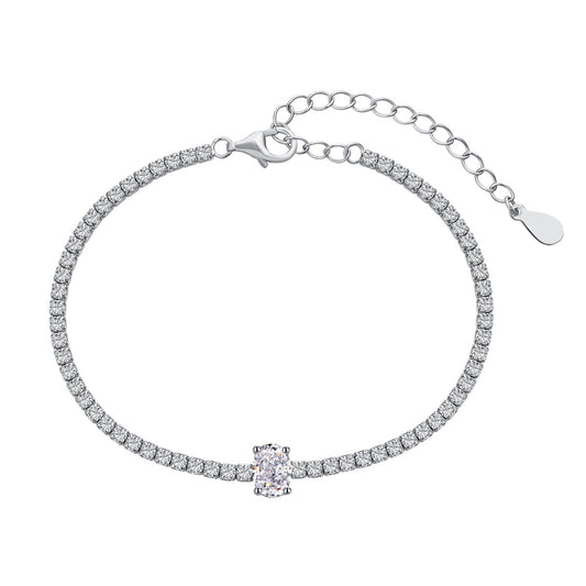 [CharmAmor]0.75 Carat Exquisite Oval Cut Daily Bracelet