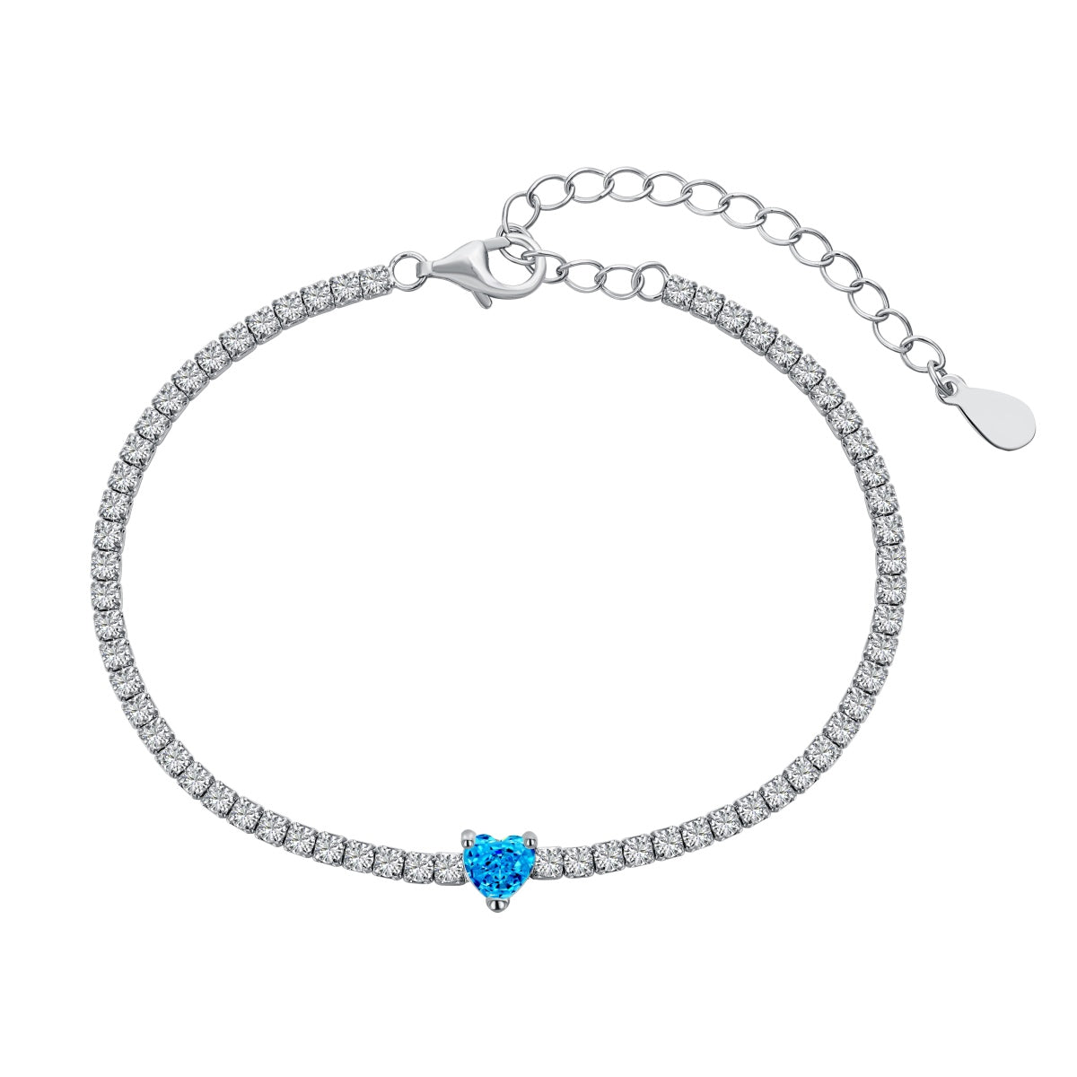 [CharmAmor]0.5 Carat Elegant Romantic Heart Shape Lover Bracelet