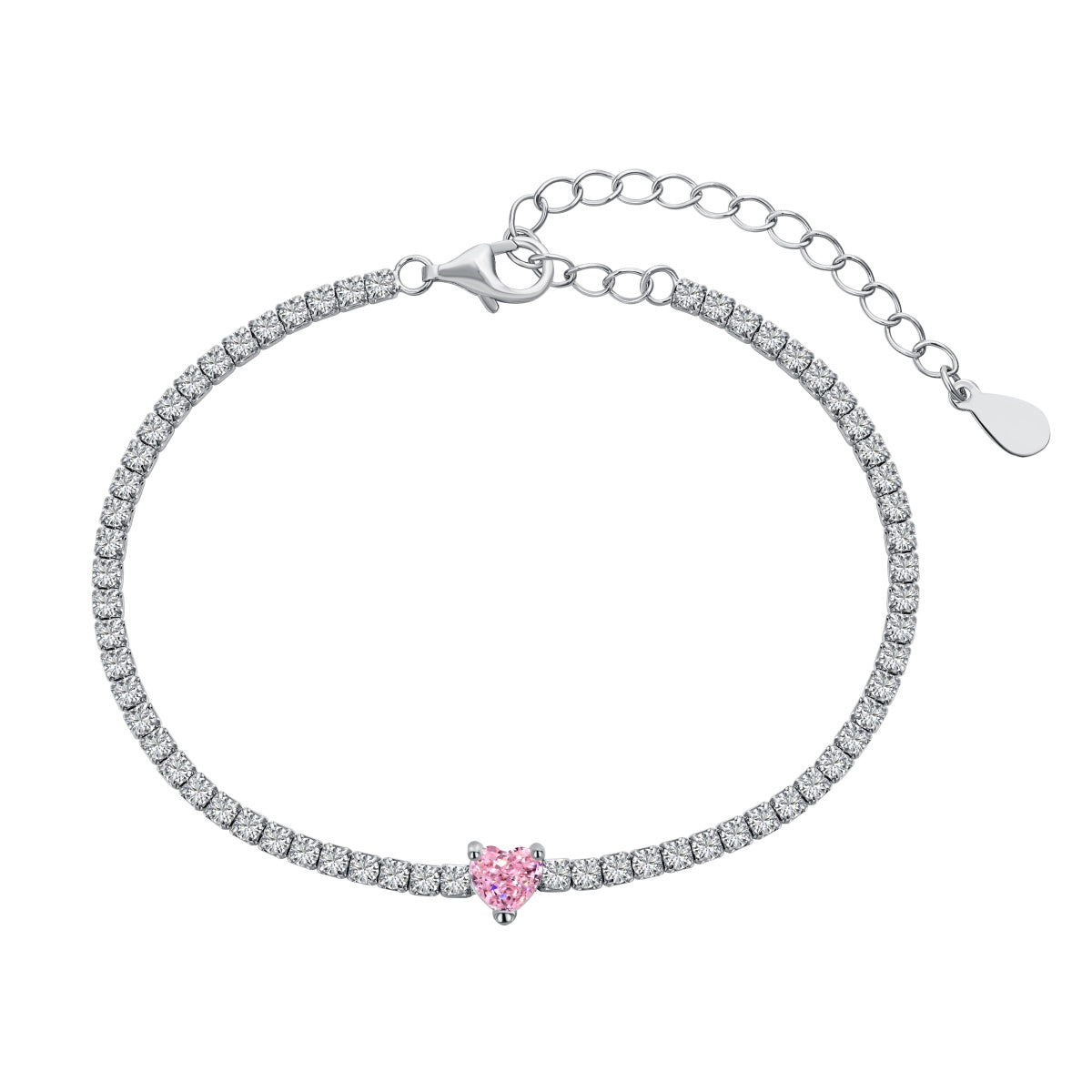 [CharmAmor]0.5 Carat Elegant Romantic Heart Shape Lover Bracelet