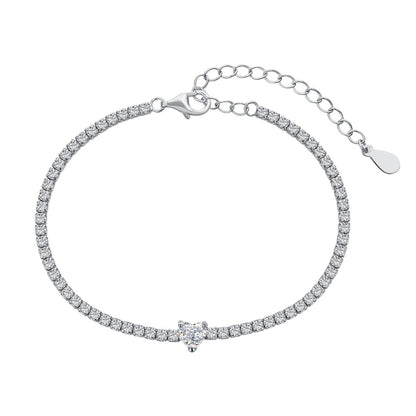 [CharmAmor]0.5 Carat Elegant Romantic Heart Shape Lover Bracelet