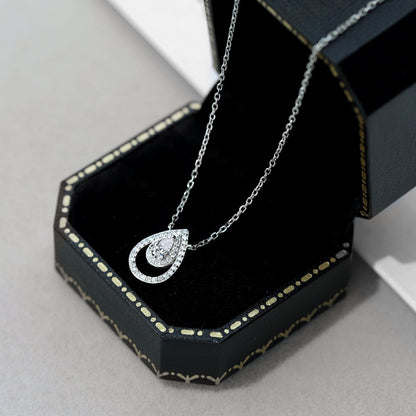 [CharmAmor]Sparkling Pear Cut Necklace
