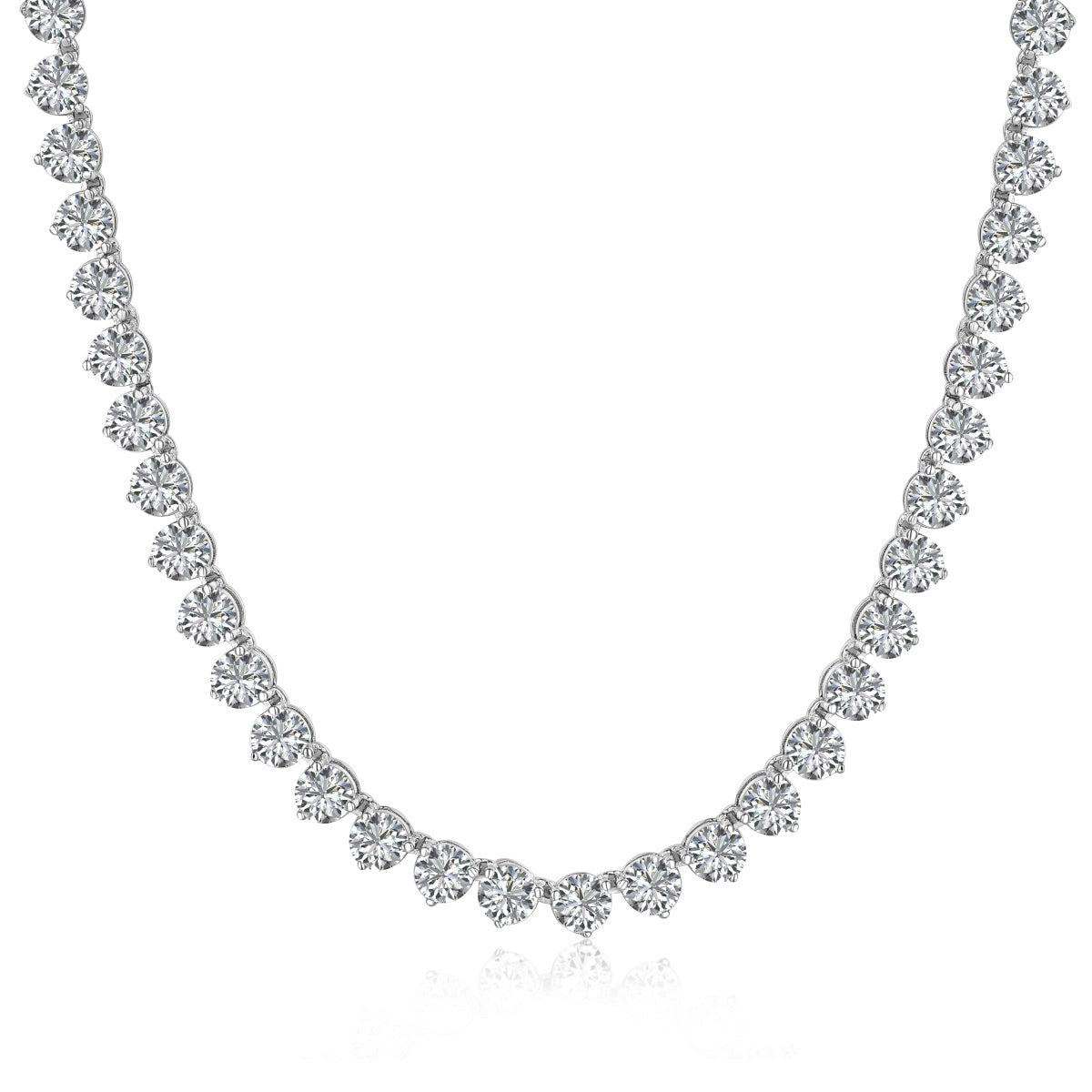 [CharmAmor]Ornate Heart Cut Tennis Necklace