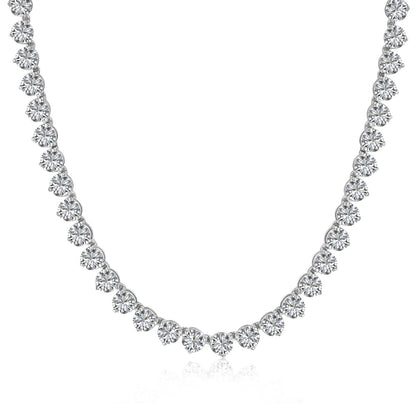 [CharmAmor]Ornate Heart Cut Tennis Necklace