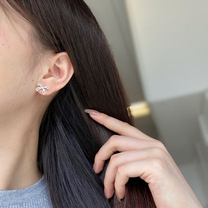 [CharmAmor]Dainty Bow Shape Earrings