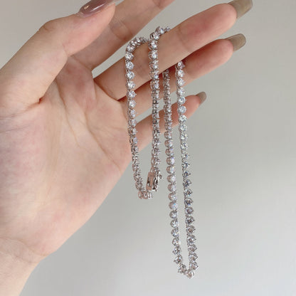 [CharmAmor]Ornate Heart Cut Tennis Necklace