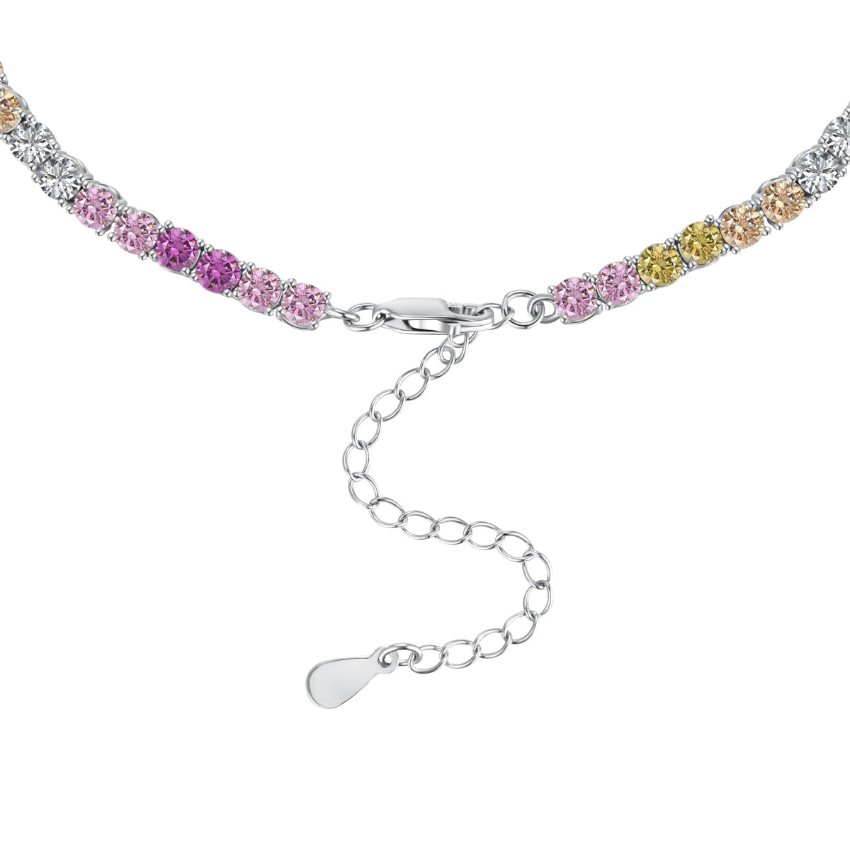 [CharmAmor]Delicate Colorful Tennis Necklace