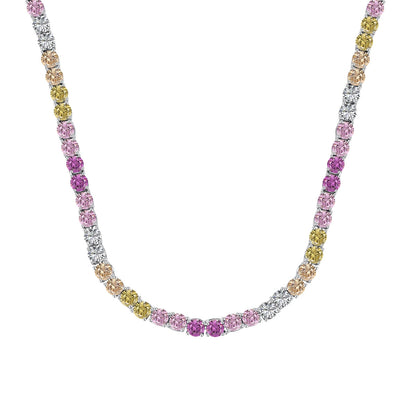 [CharmAmor]Delicate Colorful Tennis Necklace