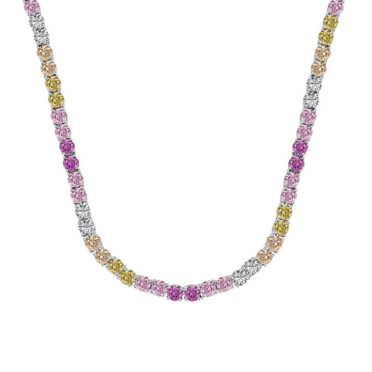 [CharmAmor]Delicate Colorful Tennis Necklace