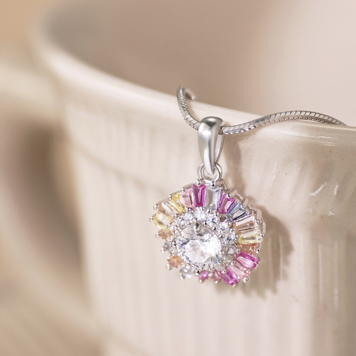 [CharmAmor]Charming Flower Colorful Necklace